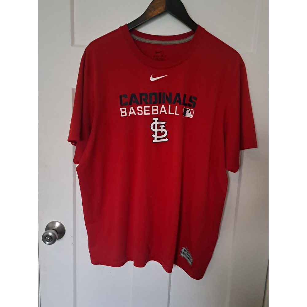 Nike Dri-FIT St. Louis Cardinals Baseball T-Shirt Red Mens XL MLB Graphic Tee
